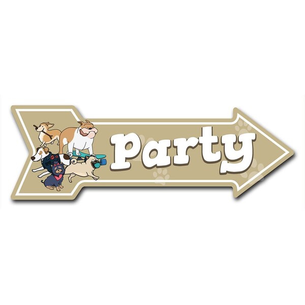Party Arrow Decal Funny Home Decor 36in Wide